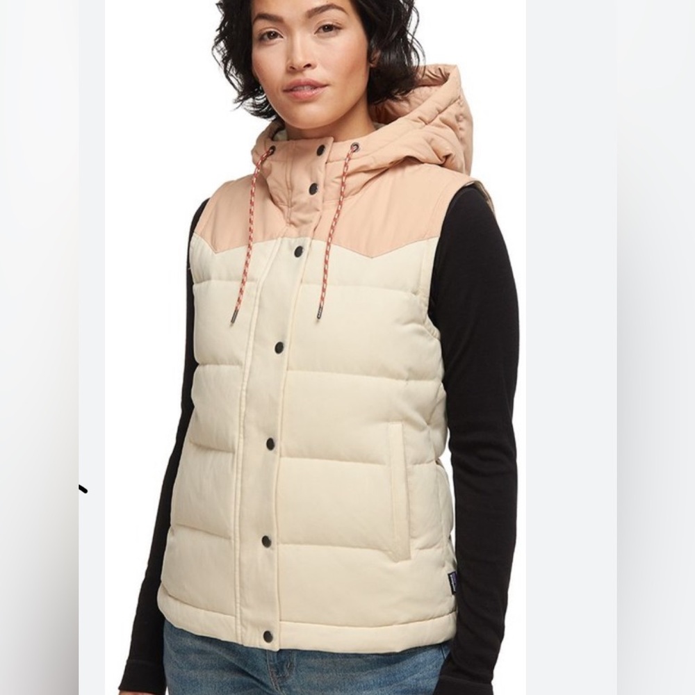 Patagonia Womens Bivy Hooded Vest Oyster White